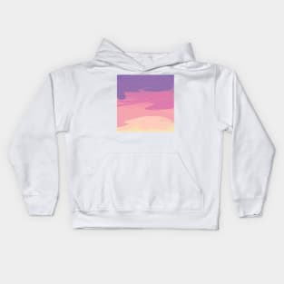 pastel desert sunset fluid art Kids Hoodie